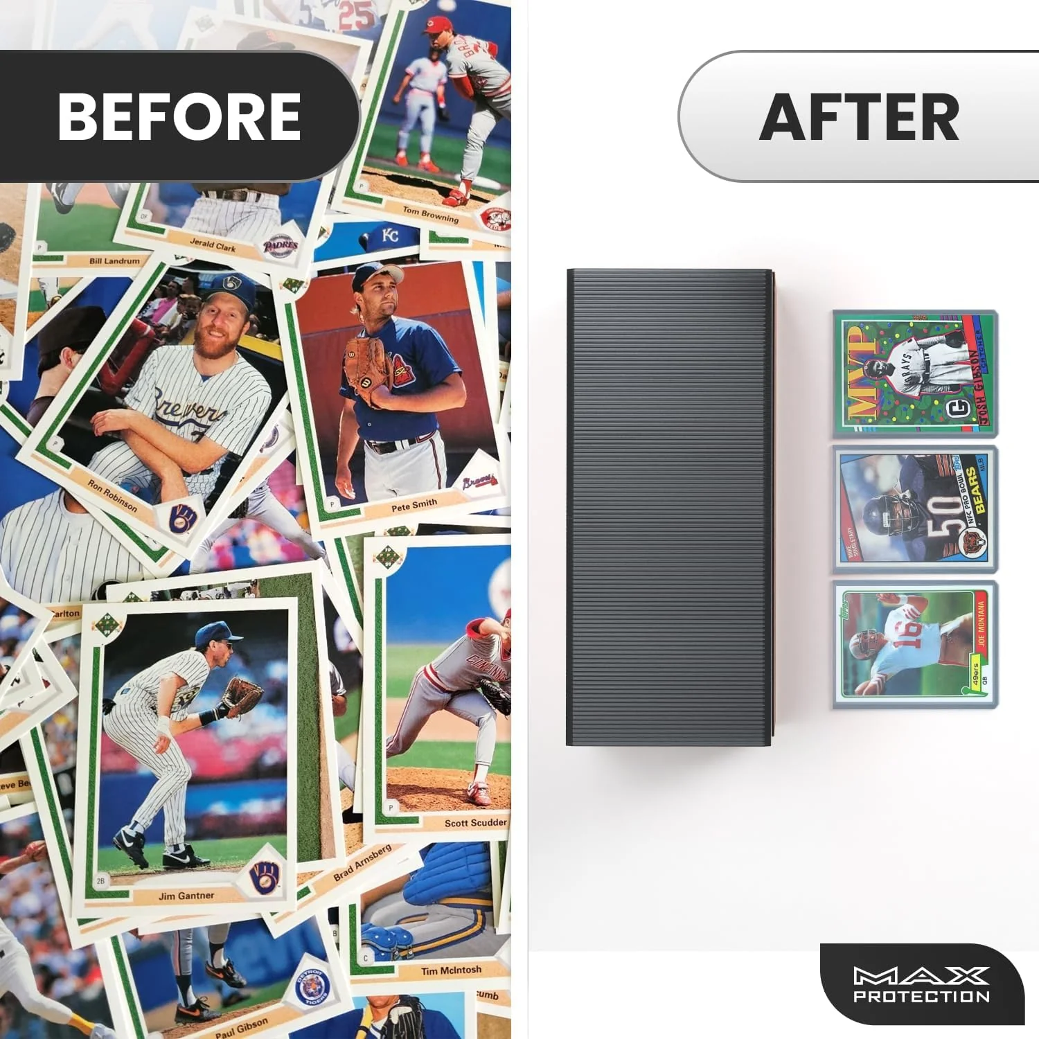 1000ct Case Ultra Max Pro 35pt Trading Card Toploaders plus Soft Sleeves | Crystal Clear Holders - Image 5