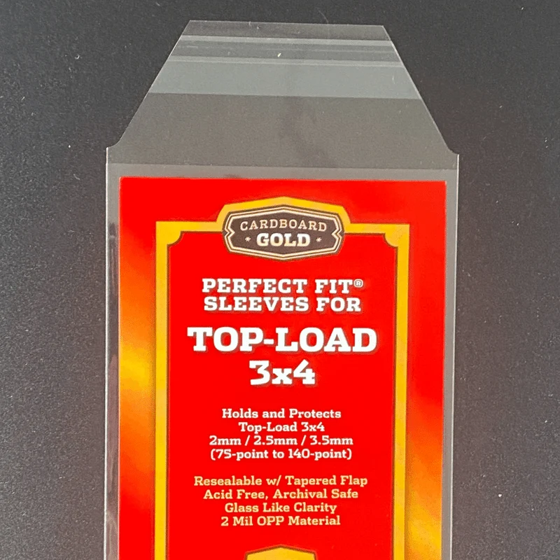2,500ct Perfect Fit Toploader Cards Sleeves - 75pt-140pt Size - Cardboard Gold - Image 3