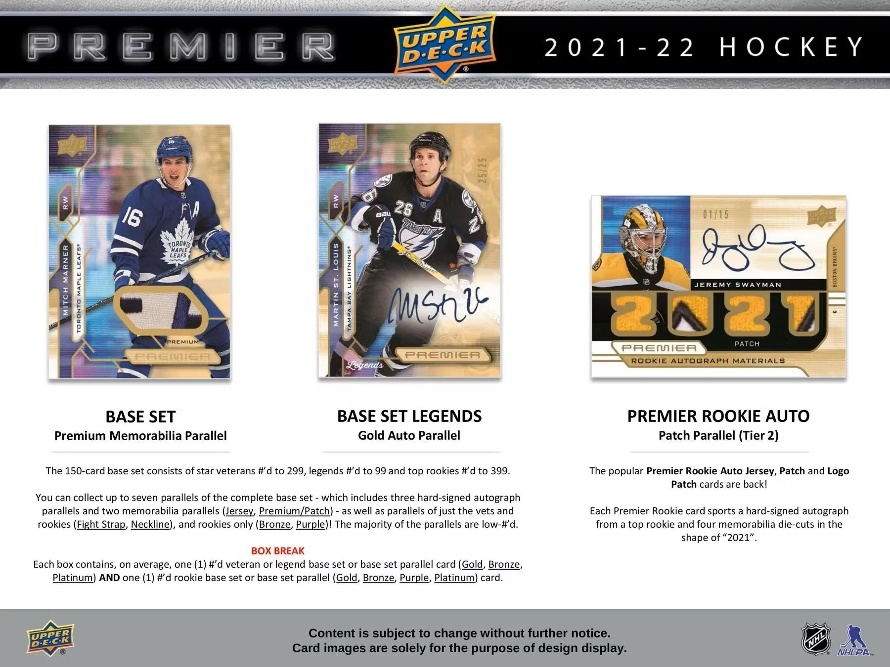 2021/22 Upper Deck Premier Hockey Hobby Box - Image 4
