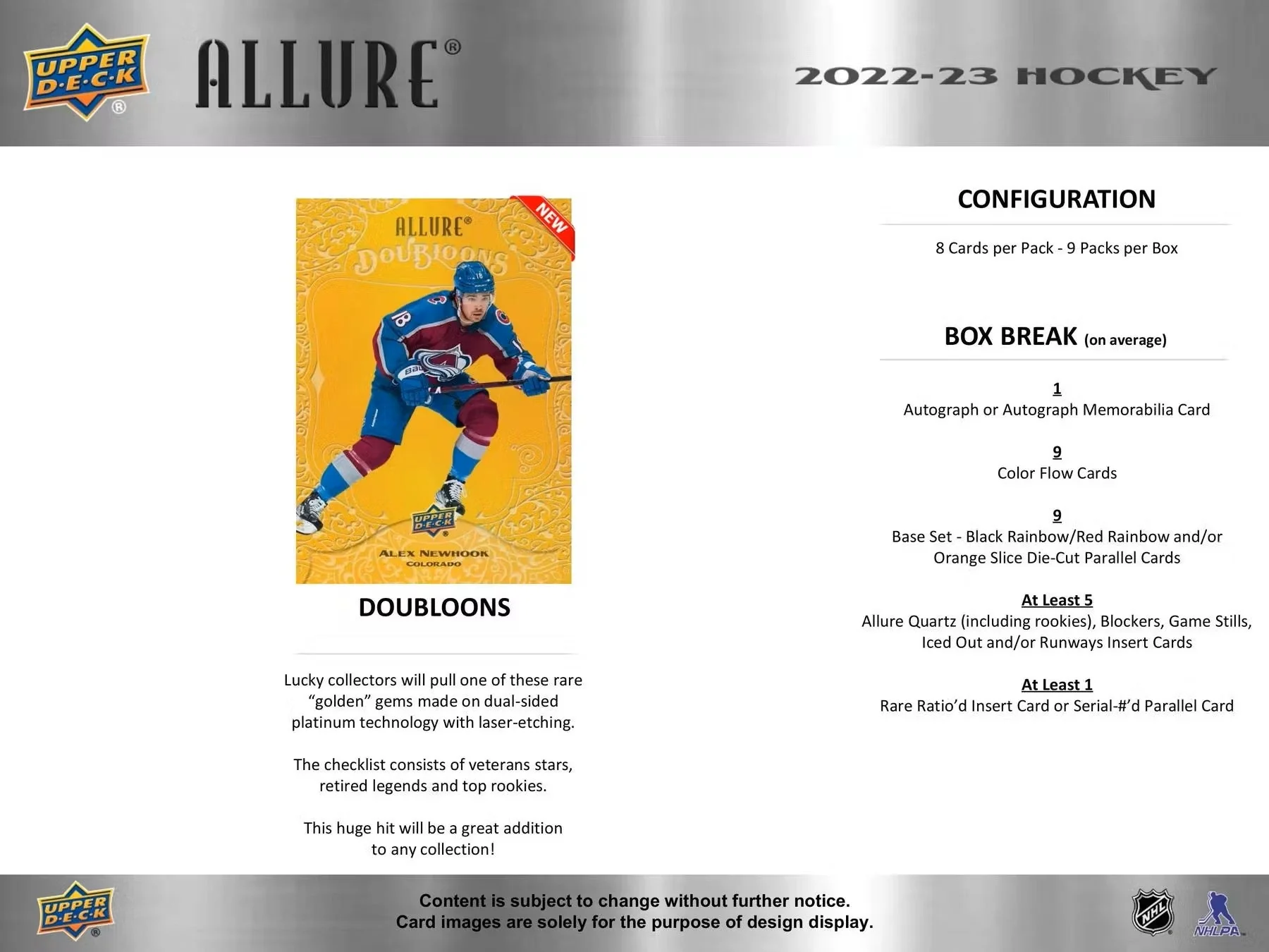 2022/23 Upper Deck Allure Hockey Hobby Box | Columbia Sports Cards - Image 8
