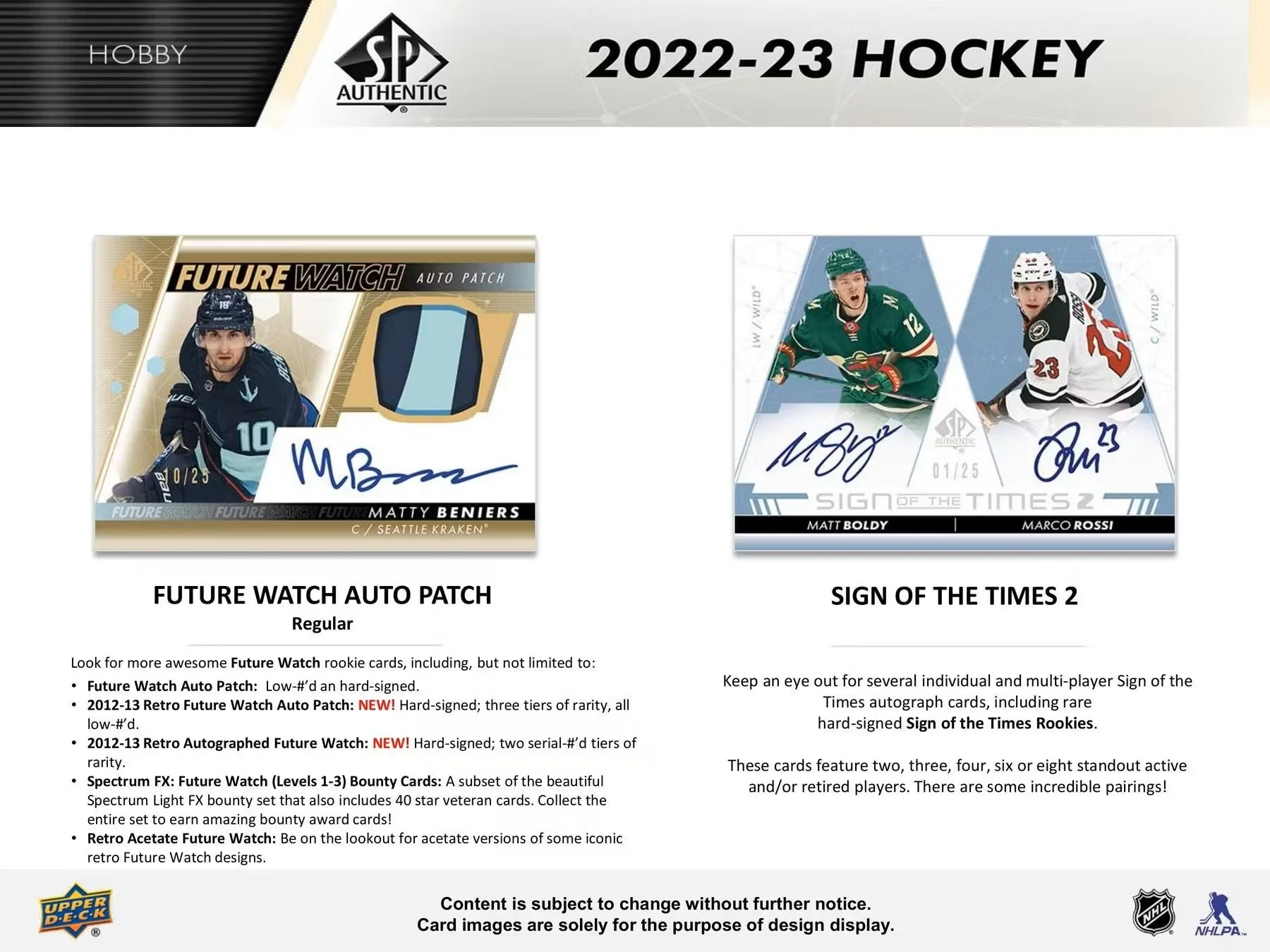 2022/23 Upper Deck SP Authentic Hockey Hobby Box - Image 7