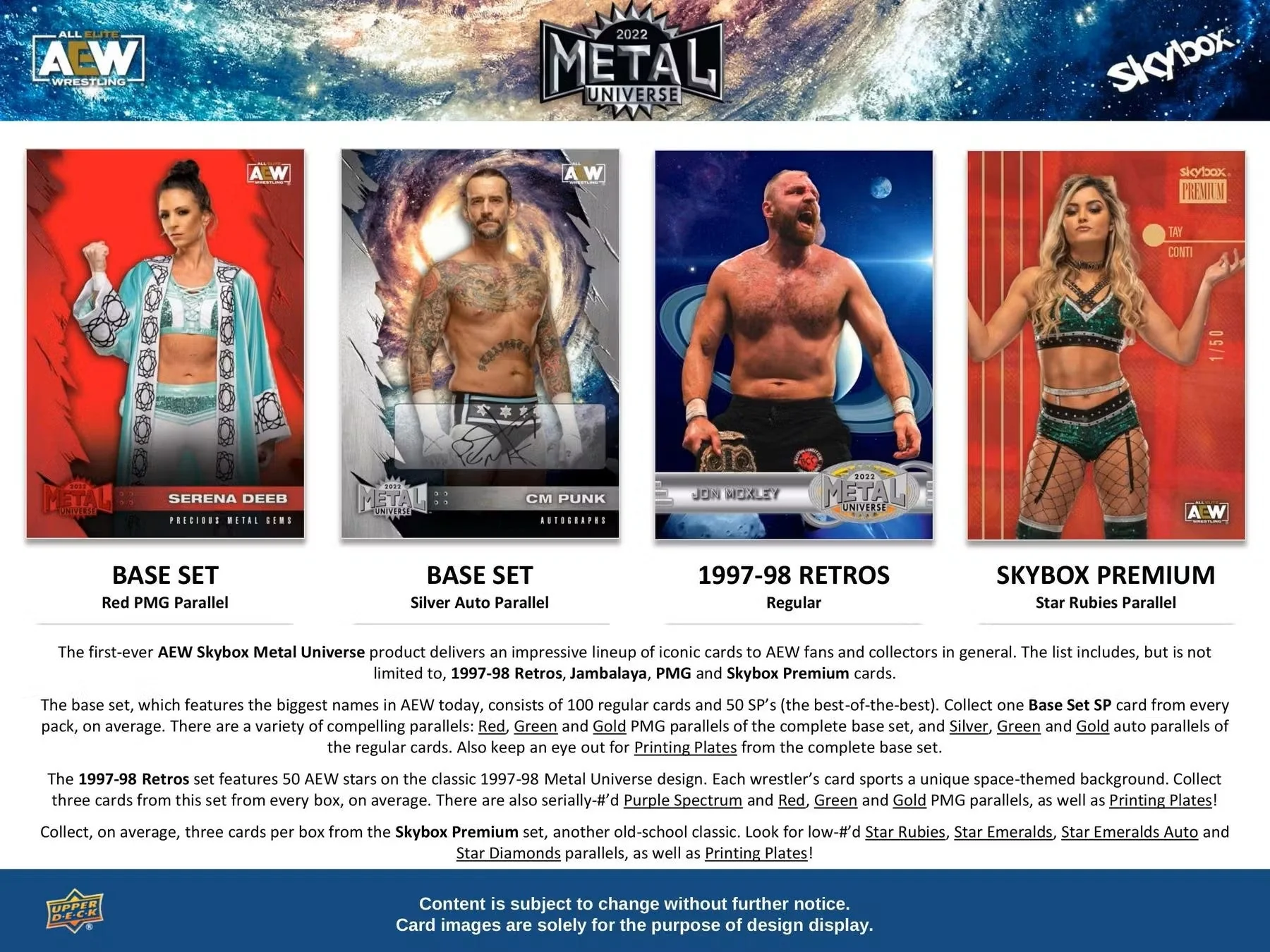2022 Upper Deck All Elite Wrestling AEW Skybox Metal Universe Hobby Box - Image 5