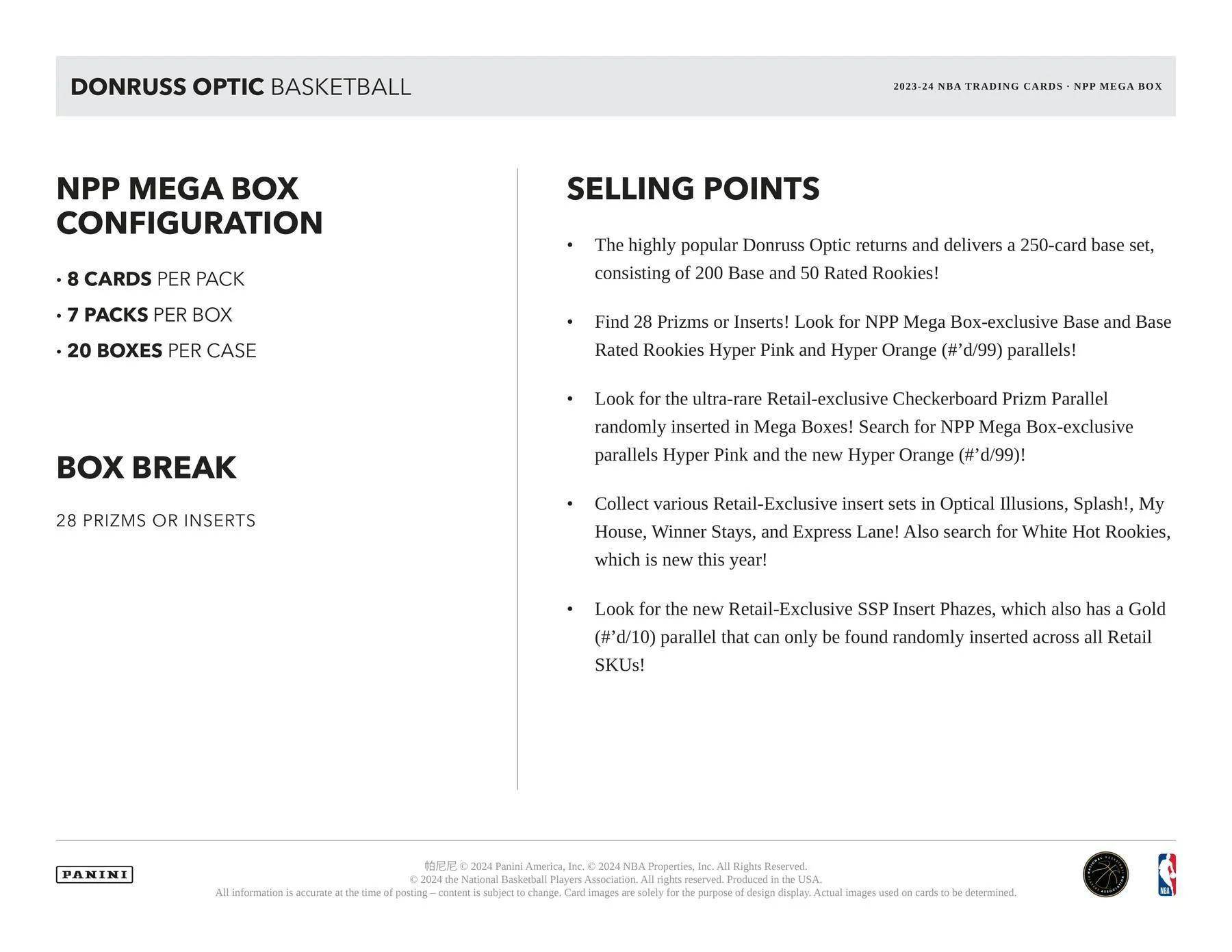 2023-24 Panini Donruss Optic Basketball Mega Box (Hyper Pink Prizms) - Image 7
