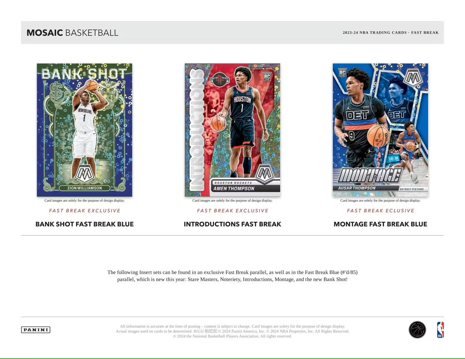 2023-24 Panini Mosaic Basketball Fast Break Box - Image 6