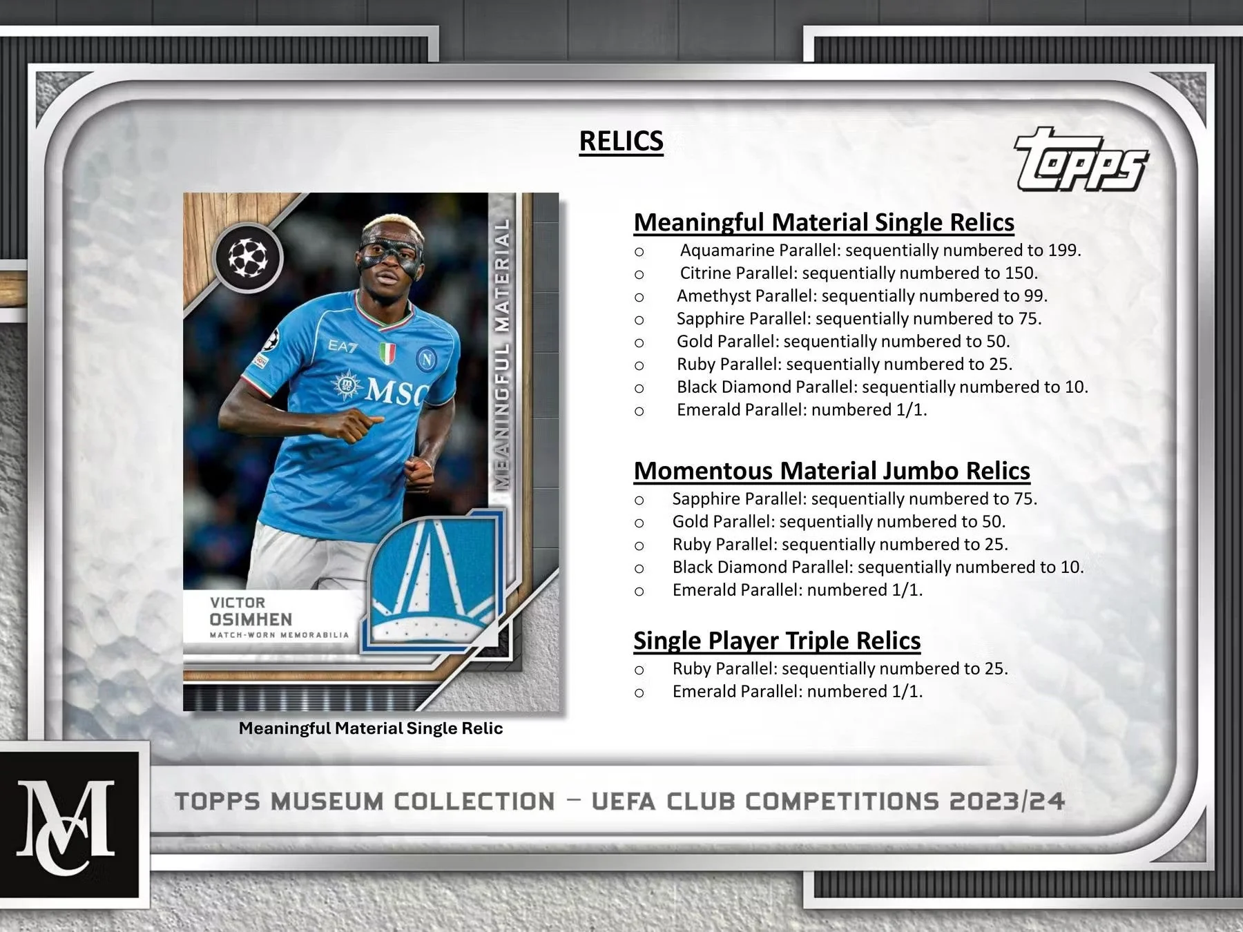 2023-24 Topps UEFA Club Competitions Museum Collection Soccer Hobby Box - Image 8
