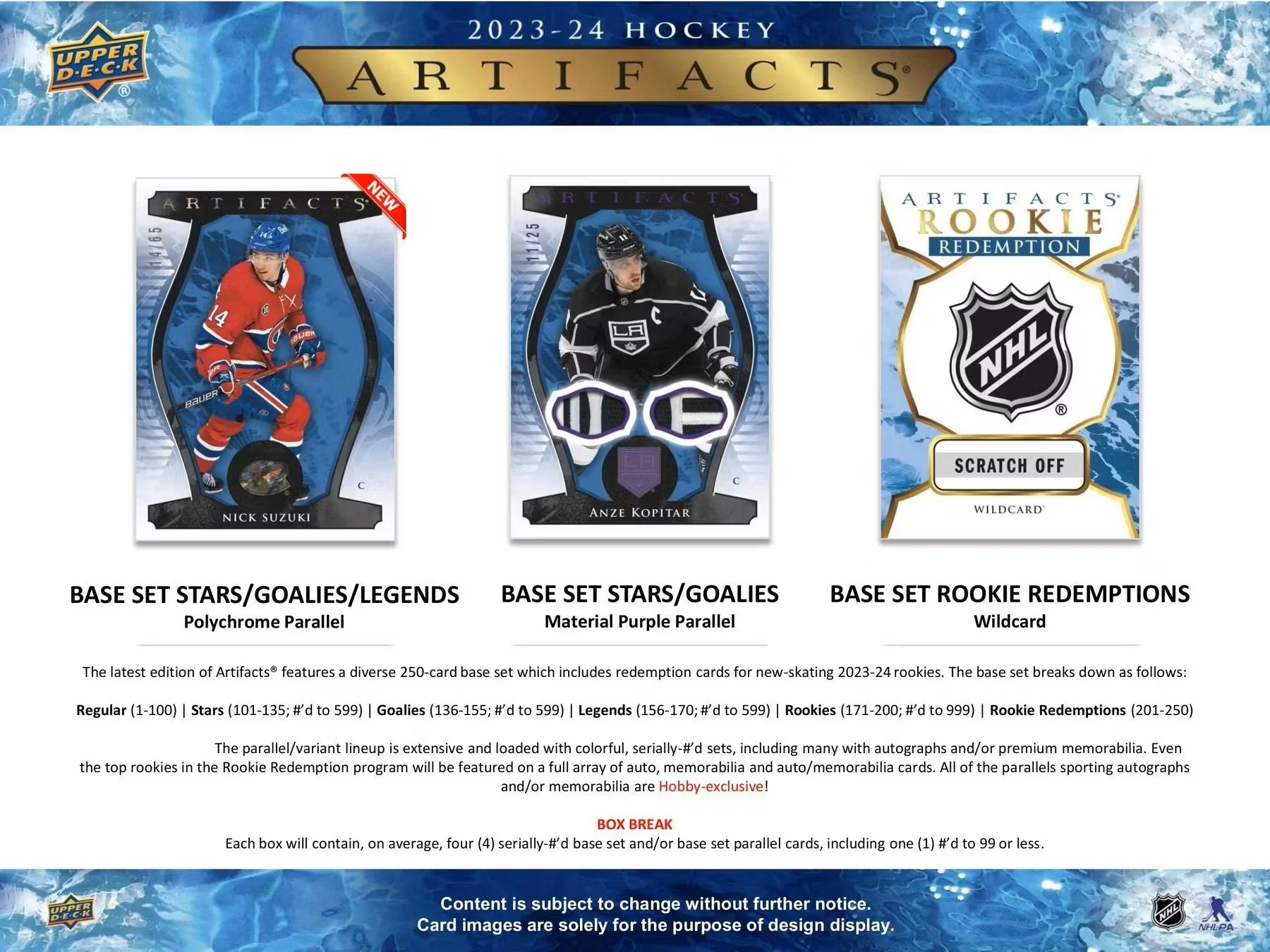 2023-24 Upper Deck Artifacts Hockey Hobby Box - Image 5