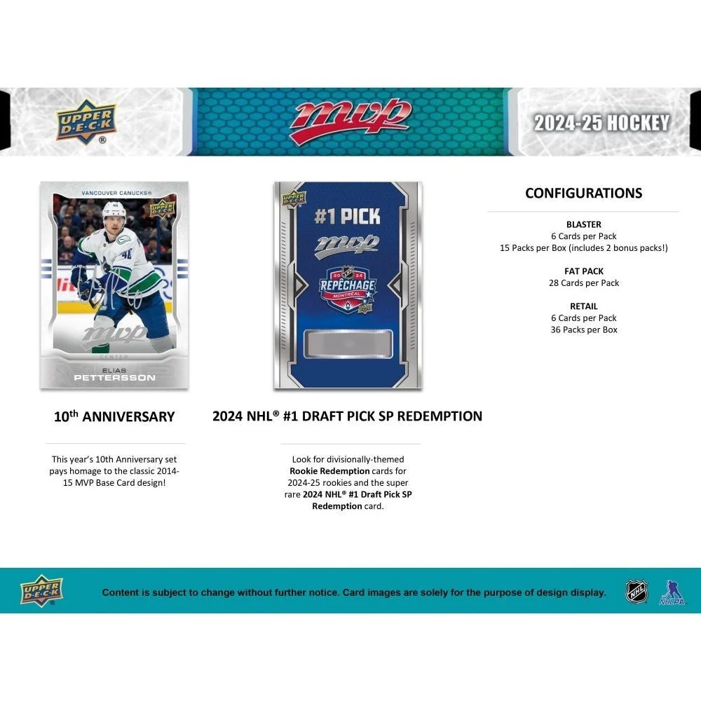 2024-25 Upper Deck MVP Hockey Blaster Box - Image 4