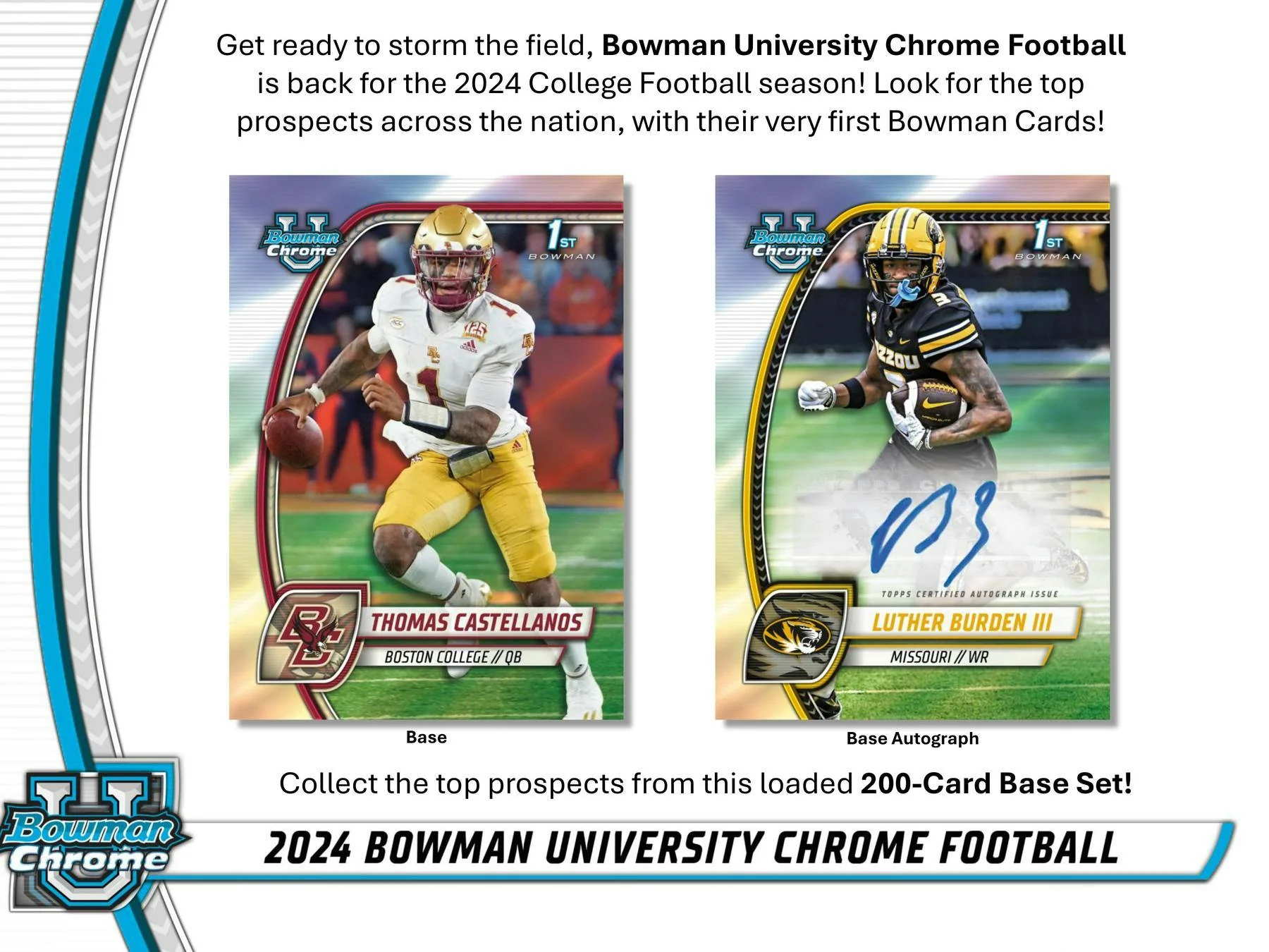 2024 Bowman University Chrome Football Monster Box - Image 3