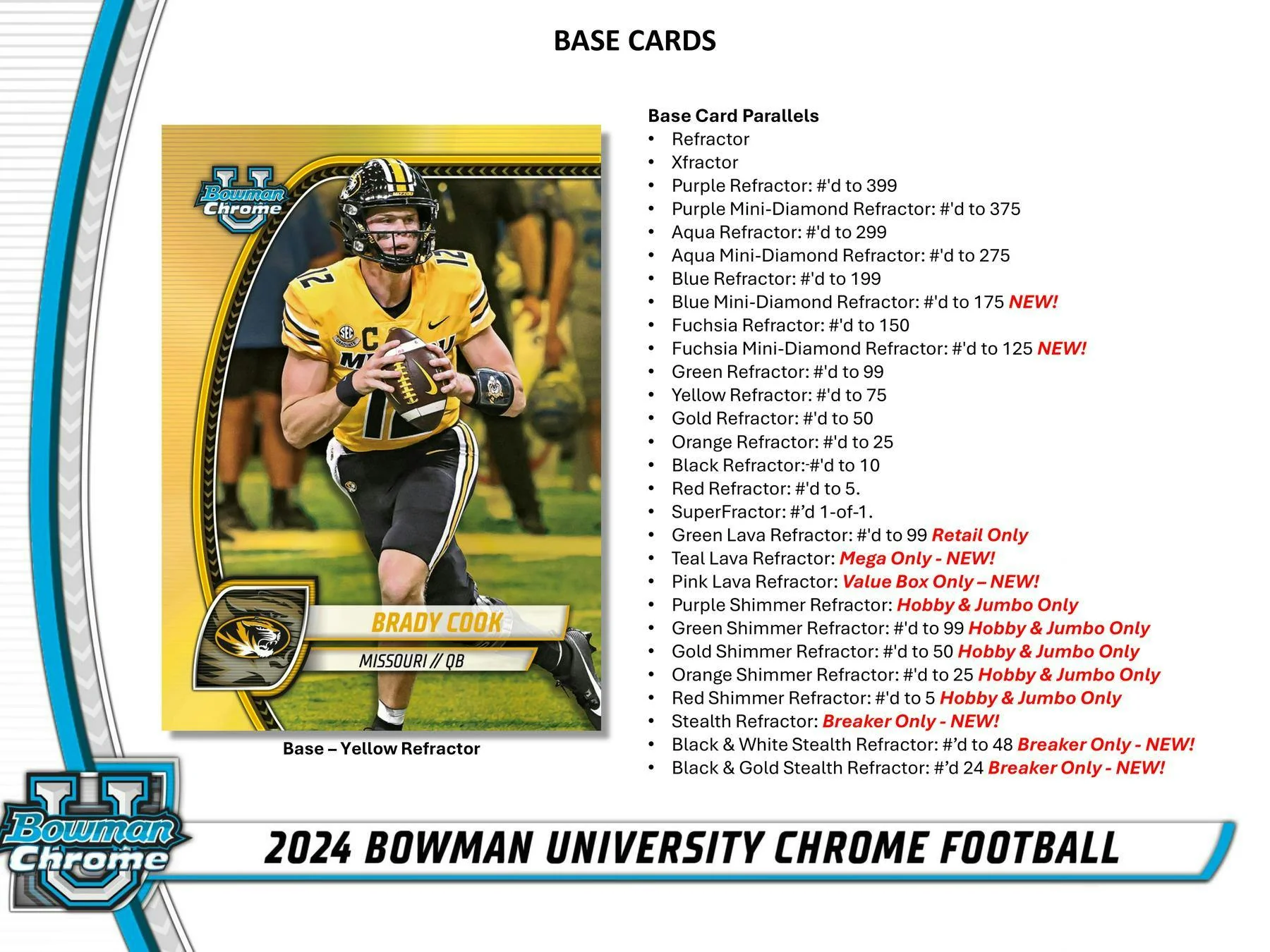 2024 Bowman University Chrome Football Monster Box - Image 4