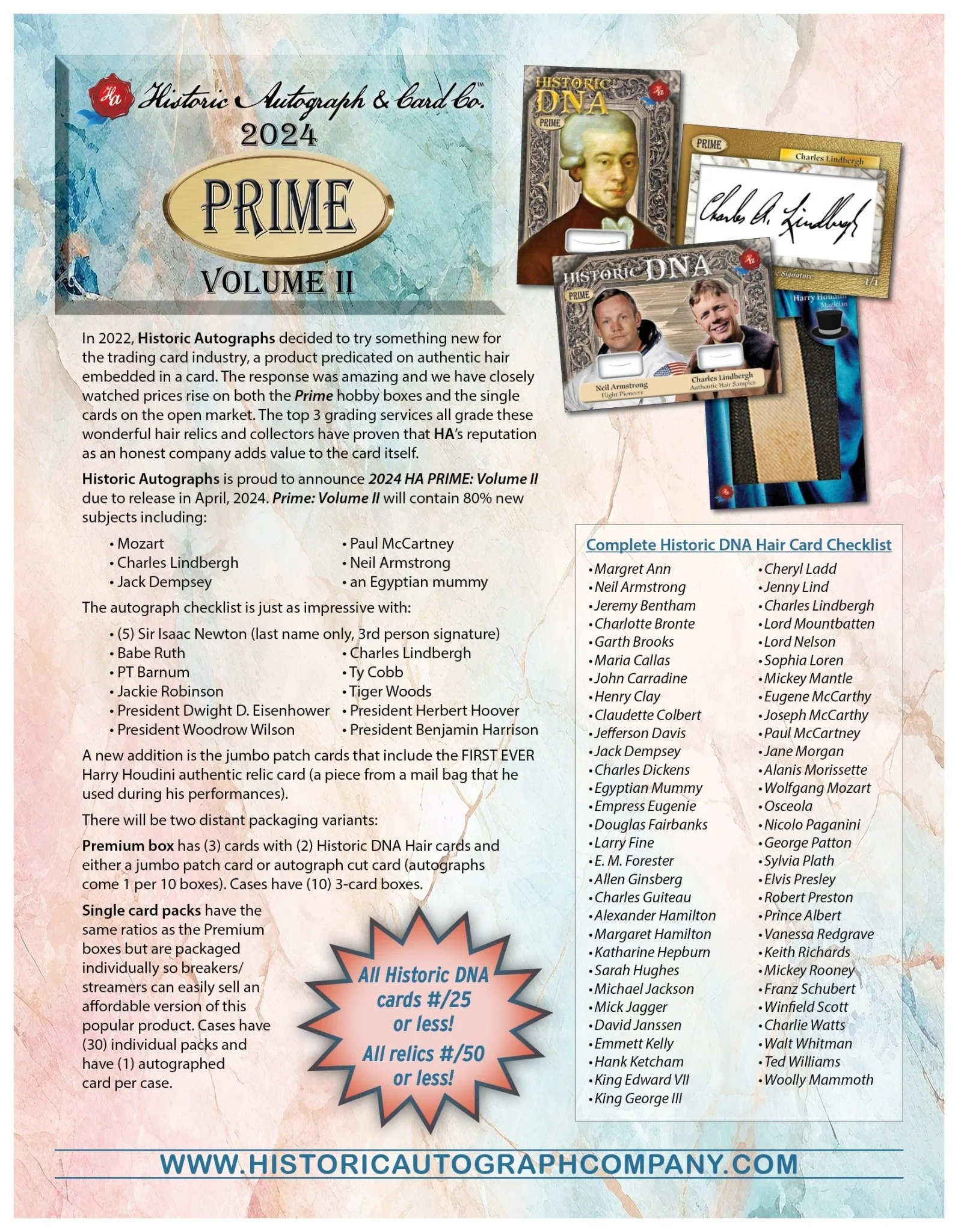 2024 Historic Autographs Prime Volume II Premium Box - Image 2