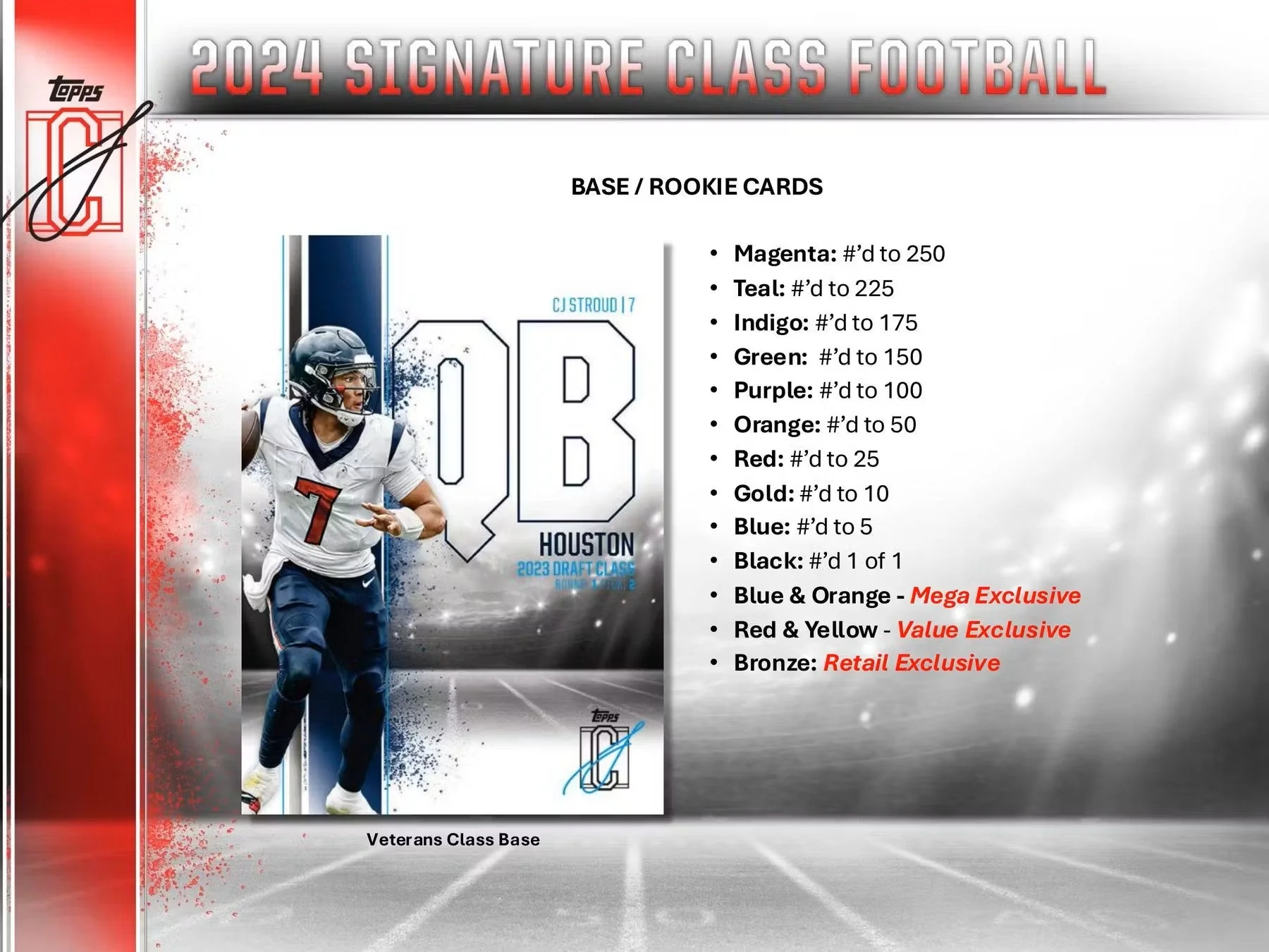 2024 Topps Signature Class Football Hobby Box - Image 4