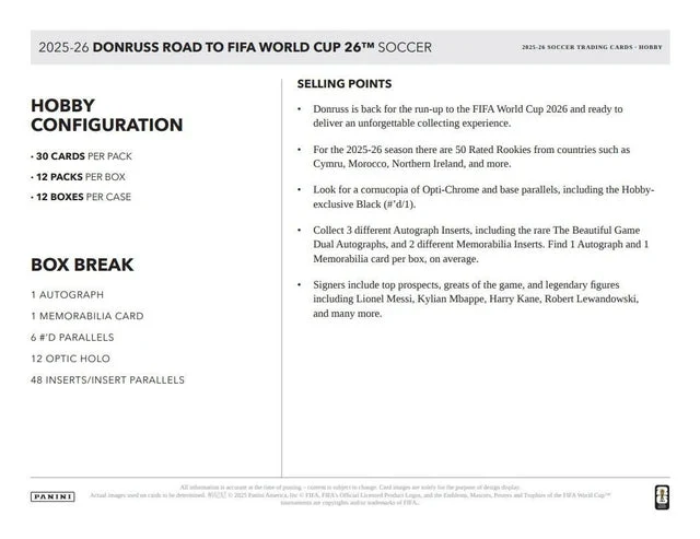 2025-26 Panini Donruss Road To FIFA World Cup 2026 Soccer Hobby Box | Columbia Sports Cards - Image 6