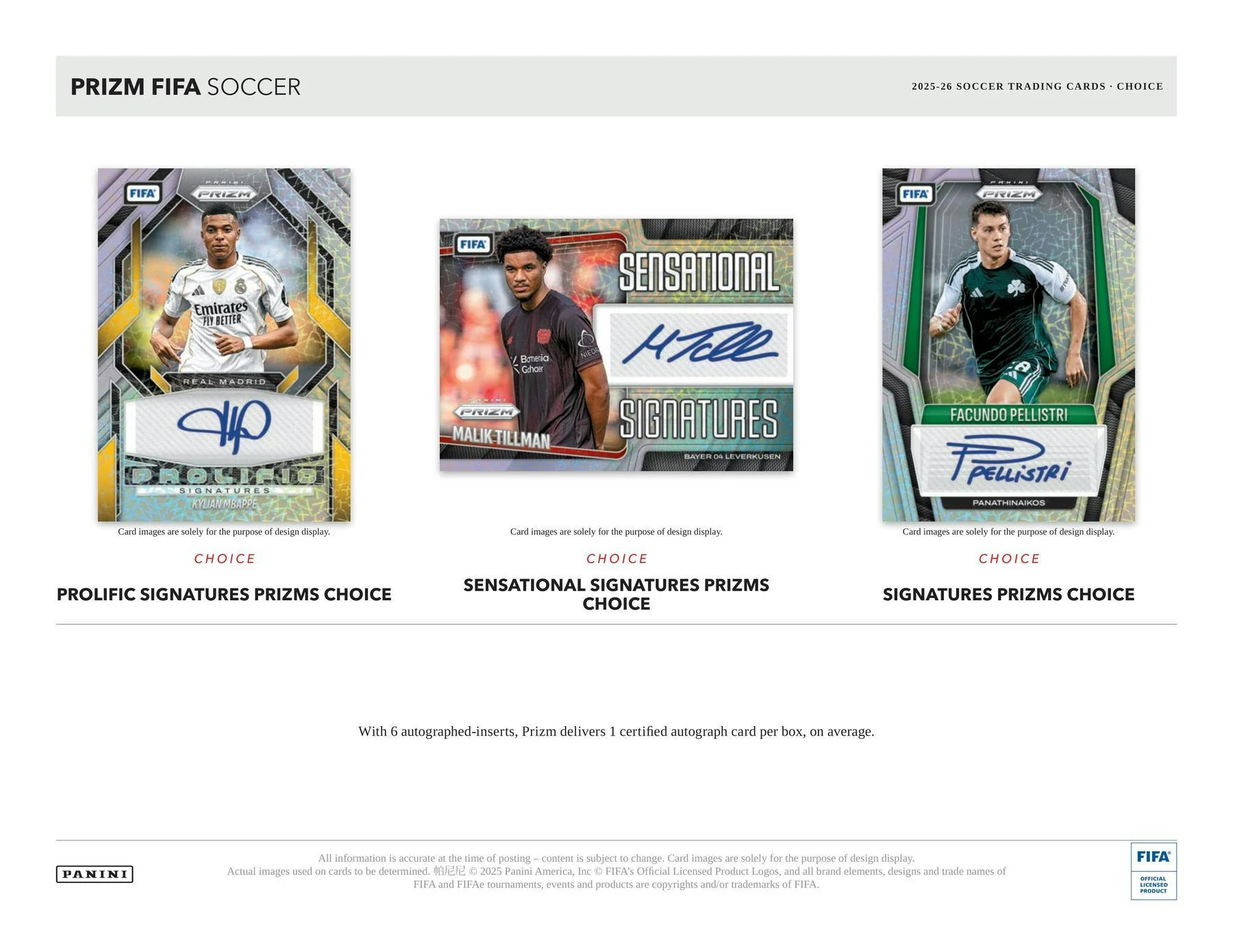 2025/26 Panini Prizm FIFA Soccer Choice Box | Columbia Sports Cards - Image 6