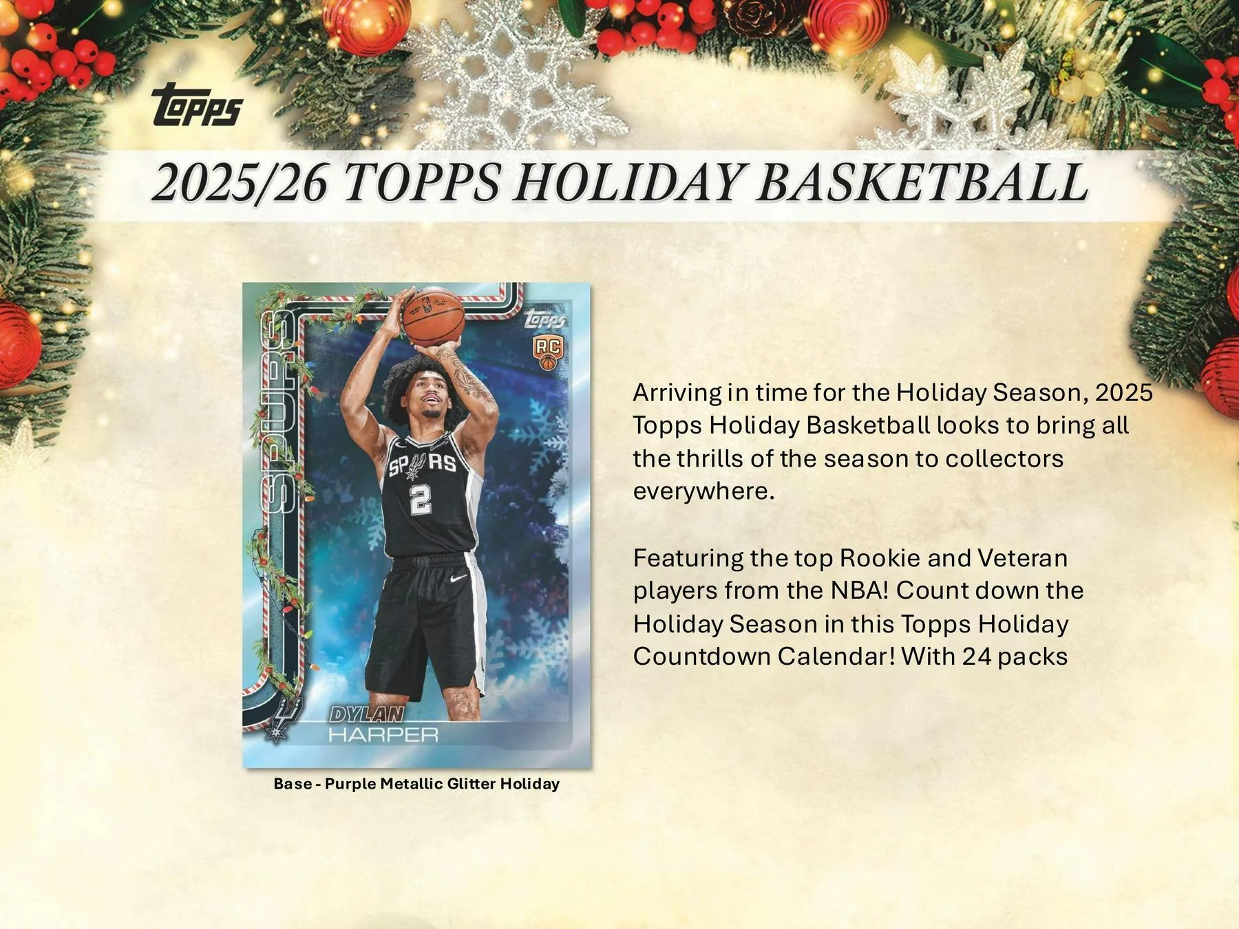 2025-26 Topps Holiday Basketball Countdown Calendar Box | Columbia Sports Cards - Image 2