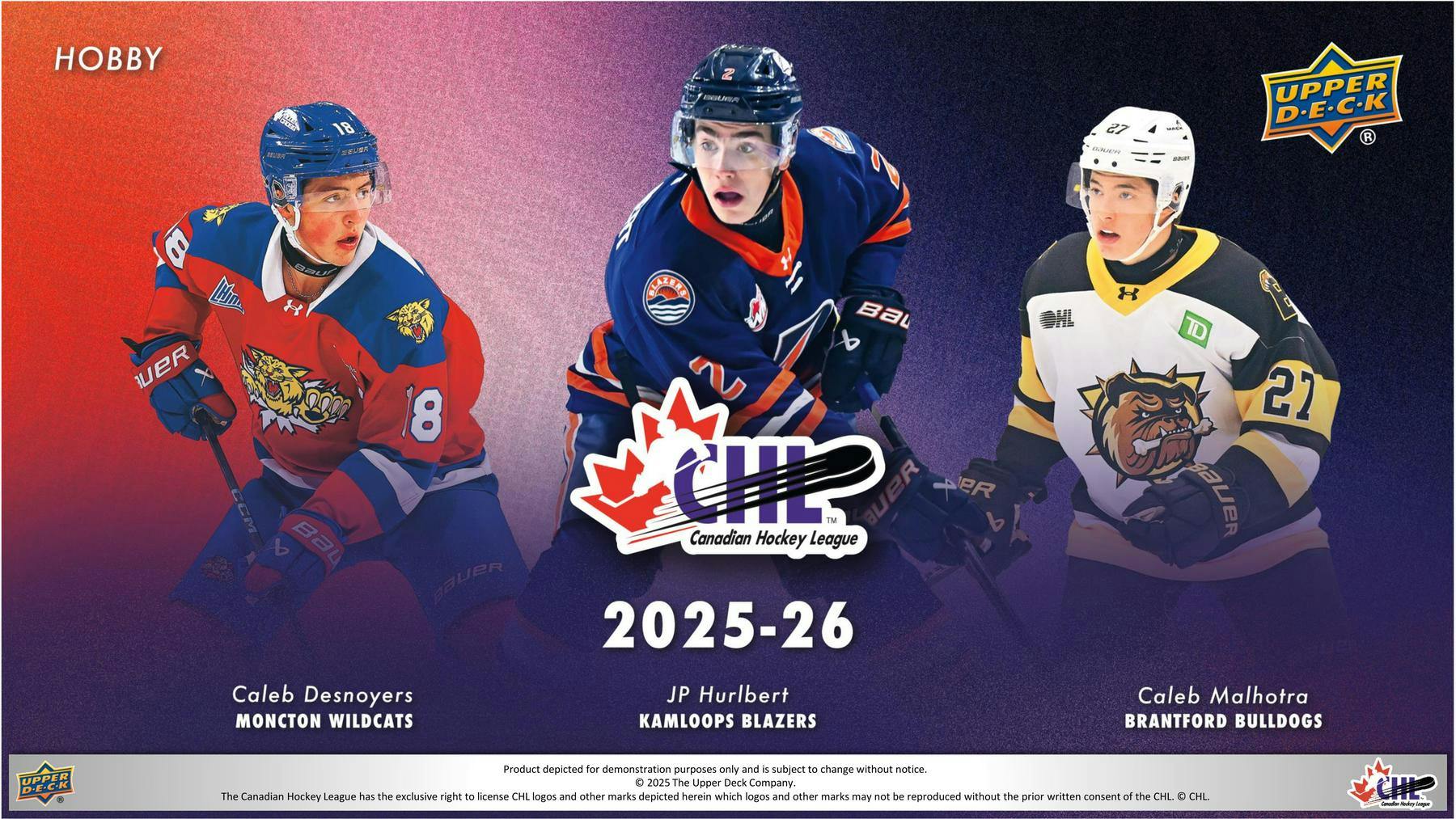 2025/26 Upper Deck CHL Hockey Hobby Box - Image 3