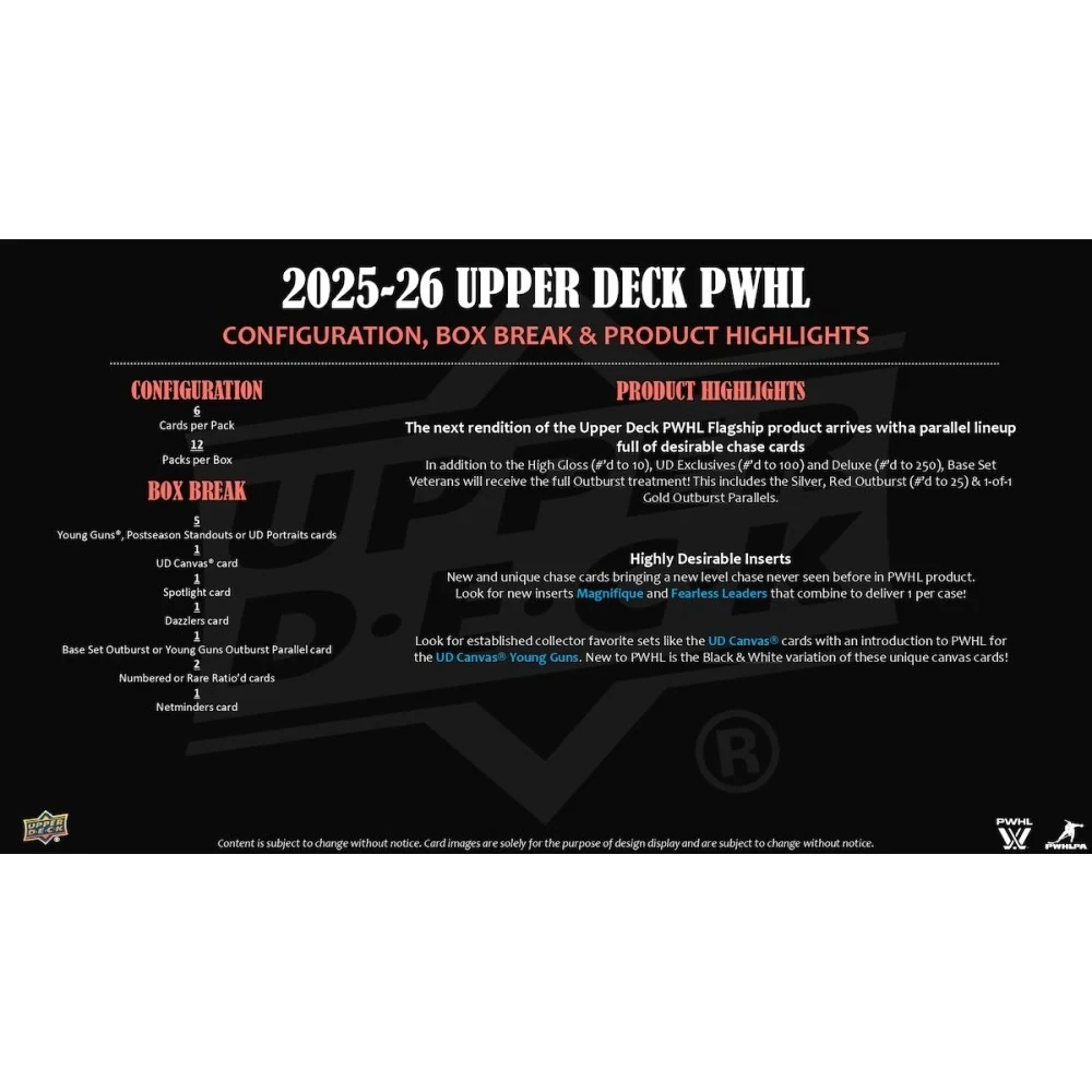 2025/26 Upper Deck PWHL Hockey Hobby Box - Image 6