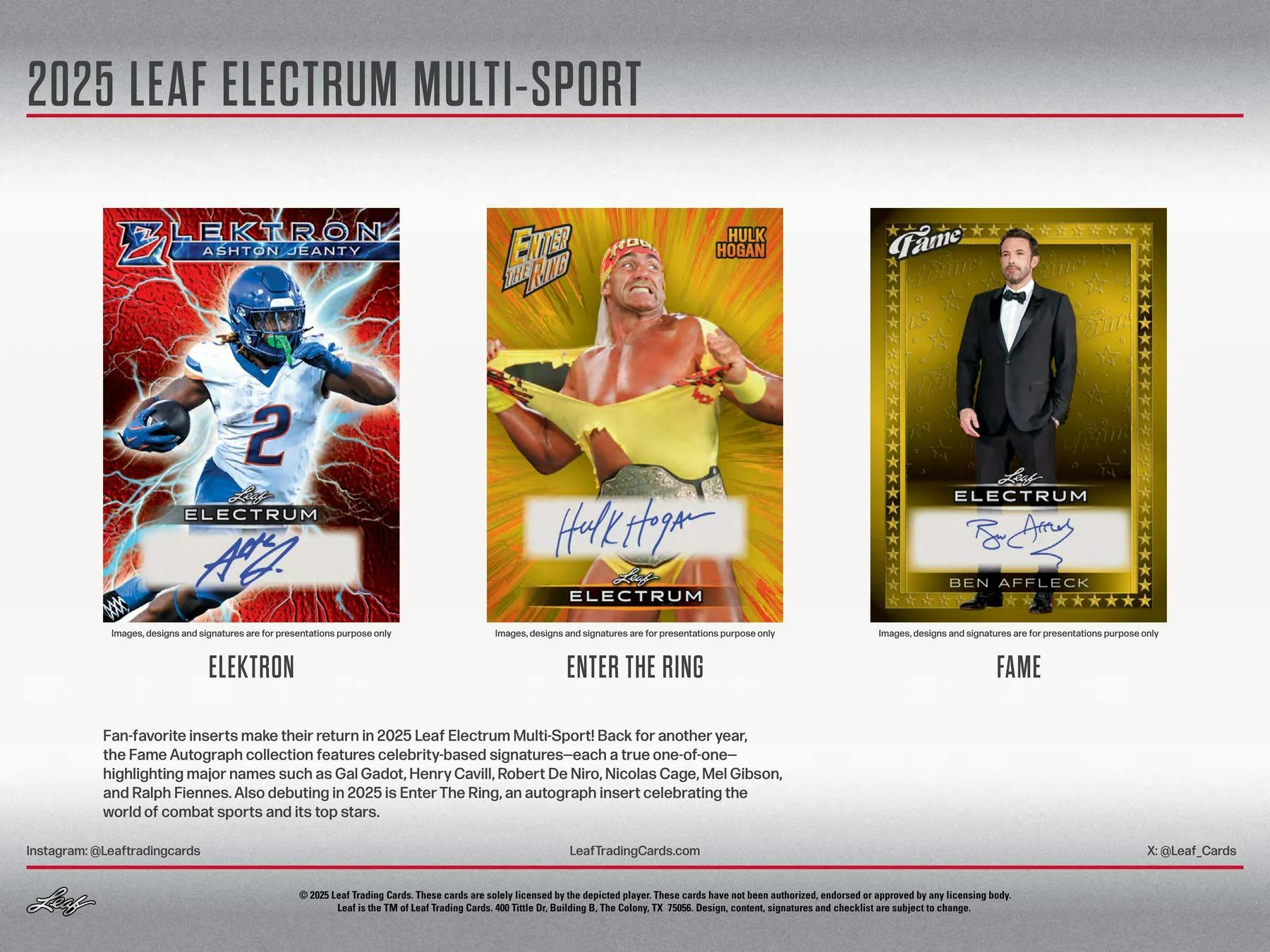 2025 Leaf Electrum Multi-Sport Super Mega Box | Columbia Sports Cards - Image 4