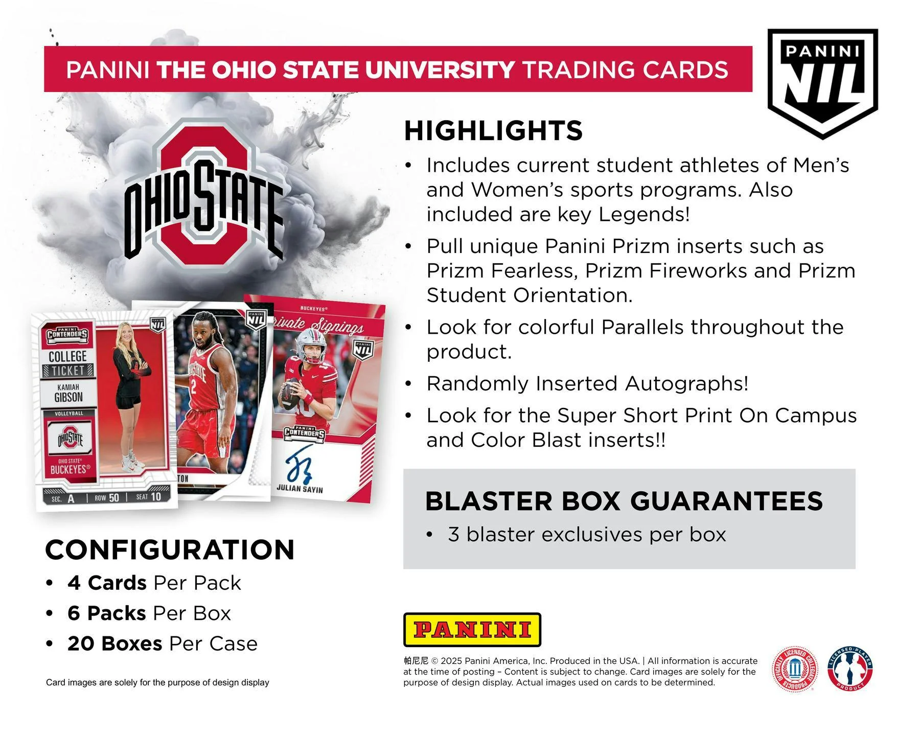 2025 Panini NIL The Ohio State University 6-Pack Blaster Box | Columbia Sports Cards - Image 5