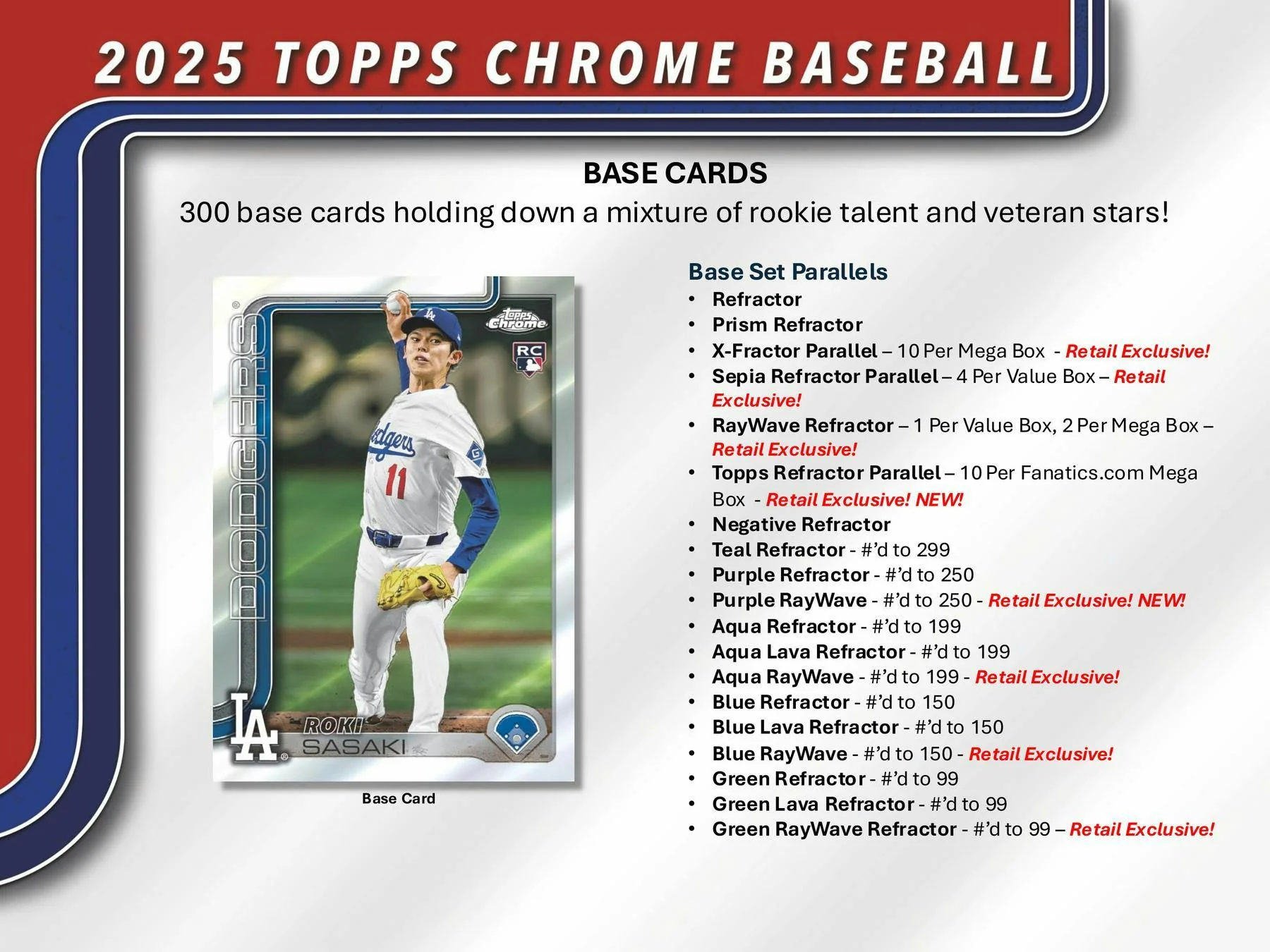2025 Topps Chrome Baseball 7-Pack Blaster Box - Image 4