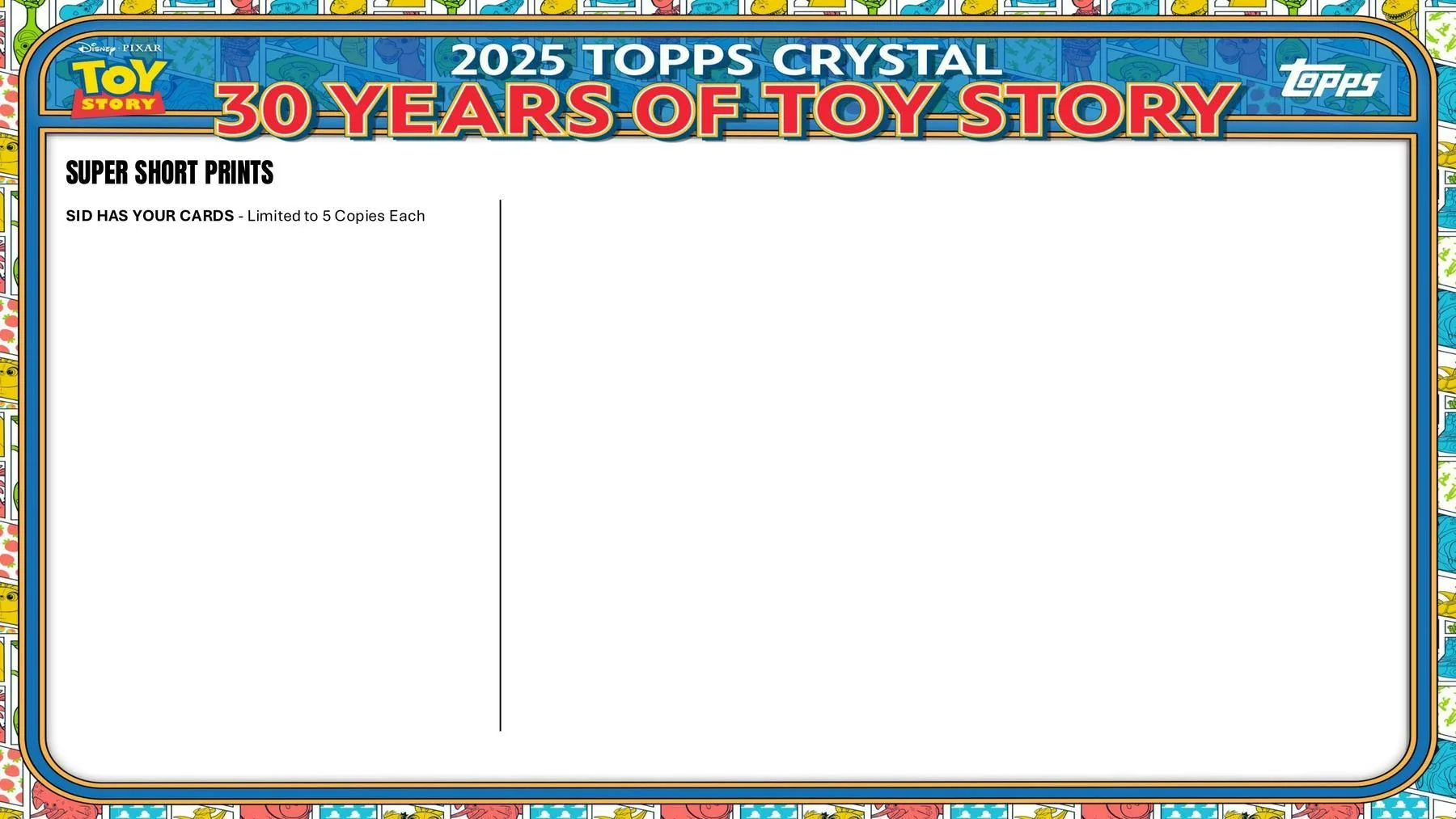 2025 Topps Crystal 30 Years of Toy Story Hobby Box | Columbia Sports Cards - Image 10