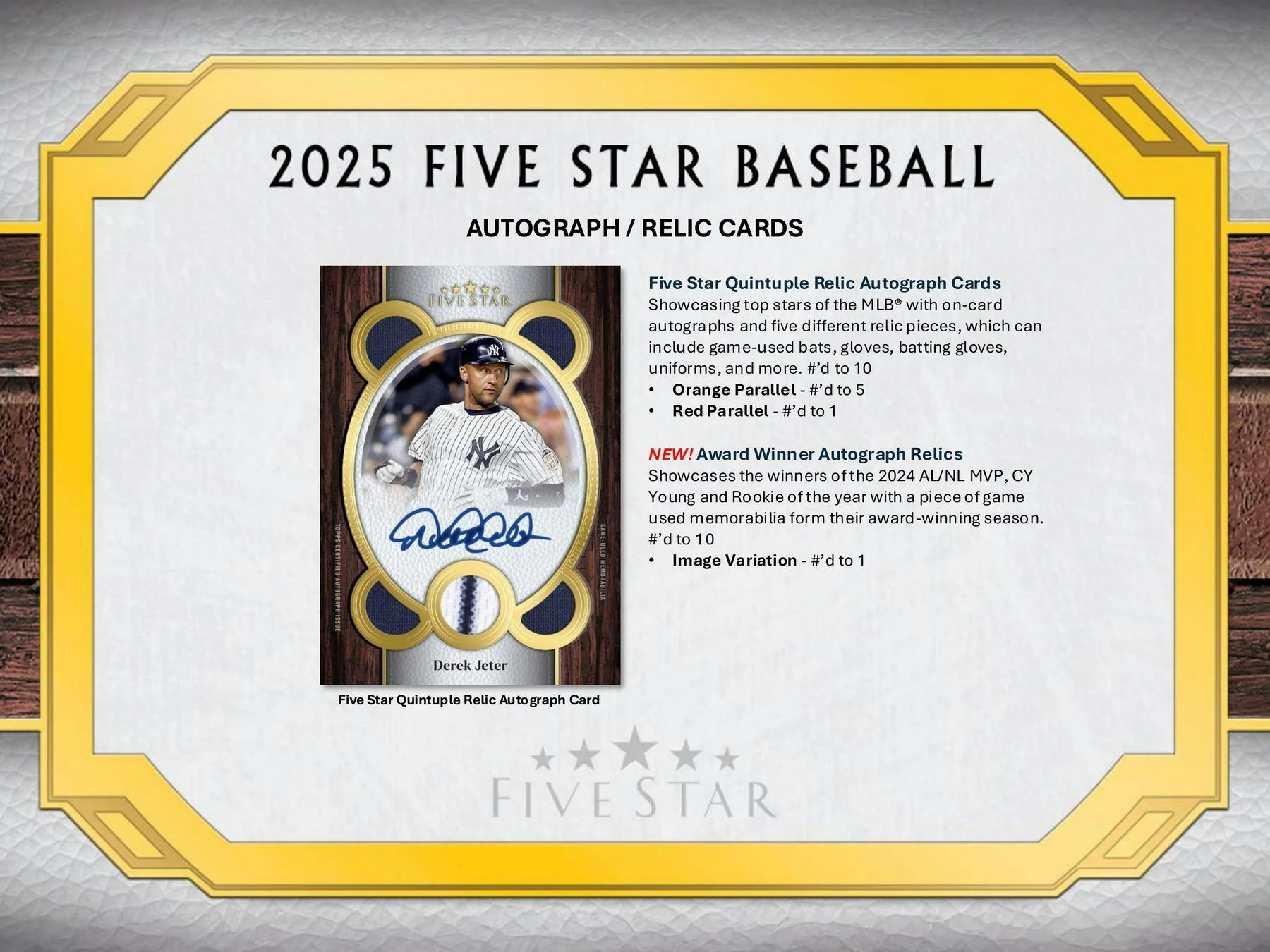2025 Topps Five Star Baseball Hobby Box - Image 4