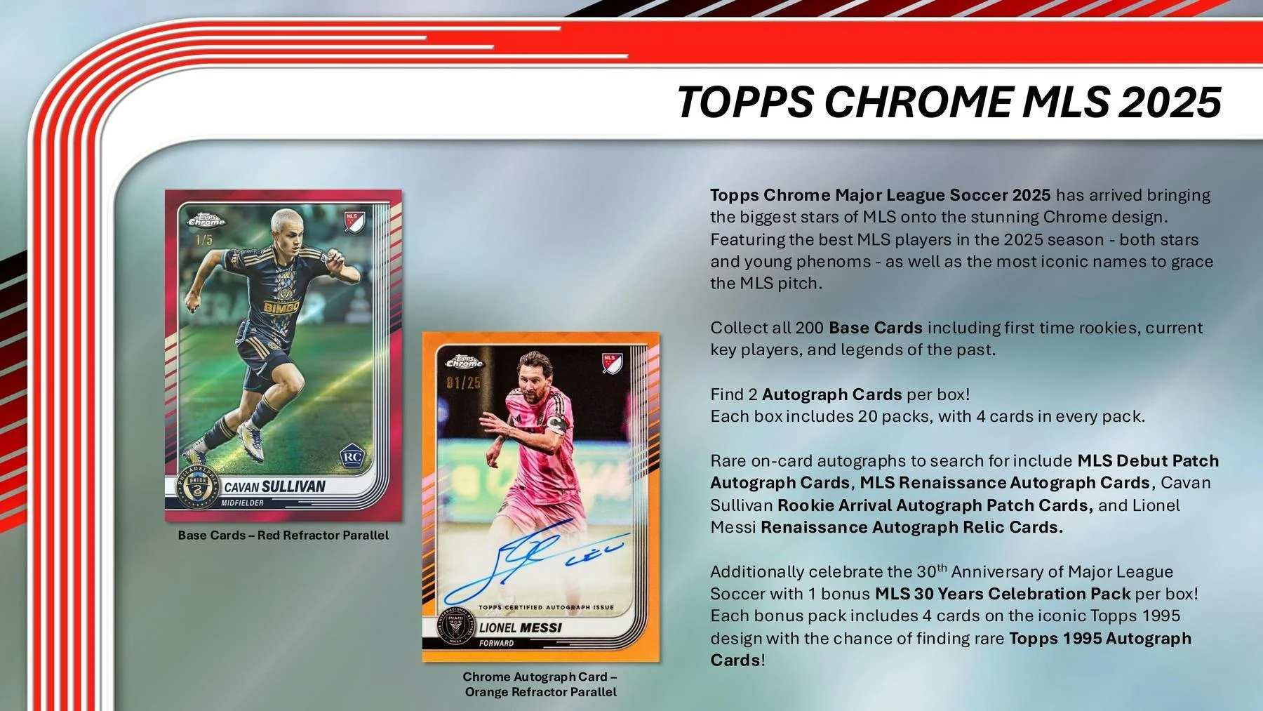 2025 Topps Chrome MLS Hobby Box | Columbia Sports Cards - Image 2