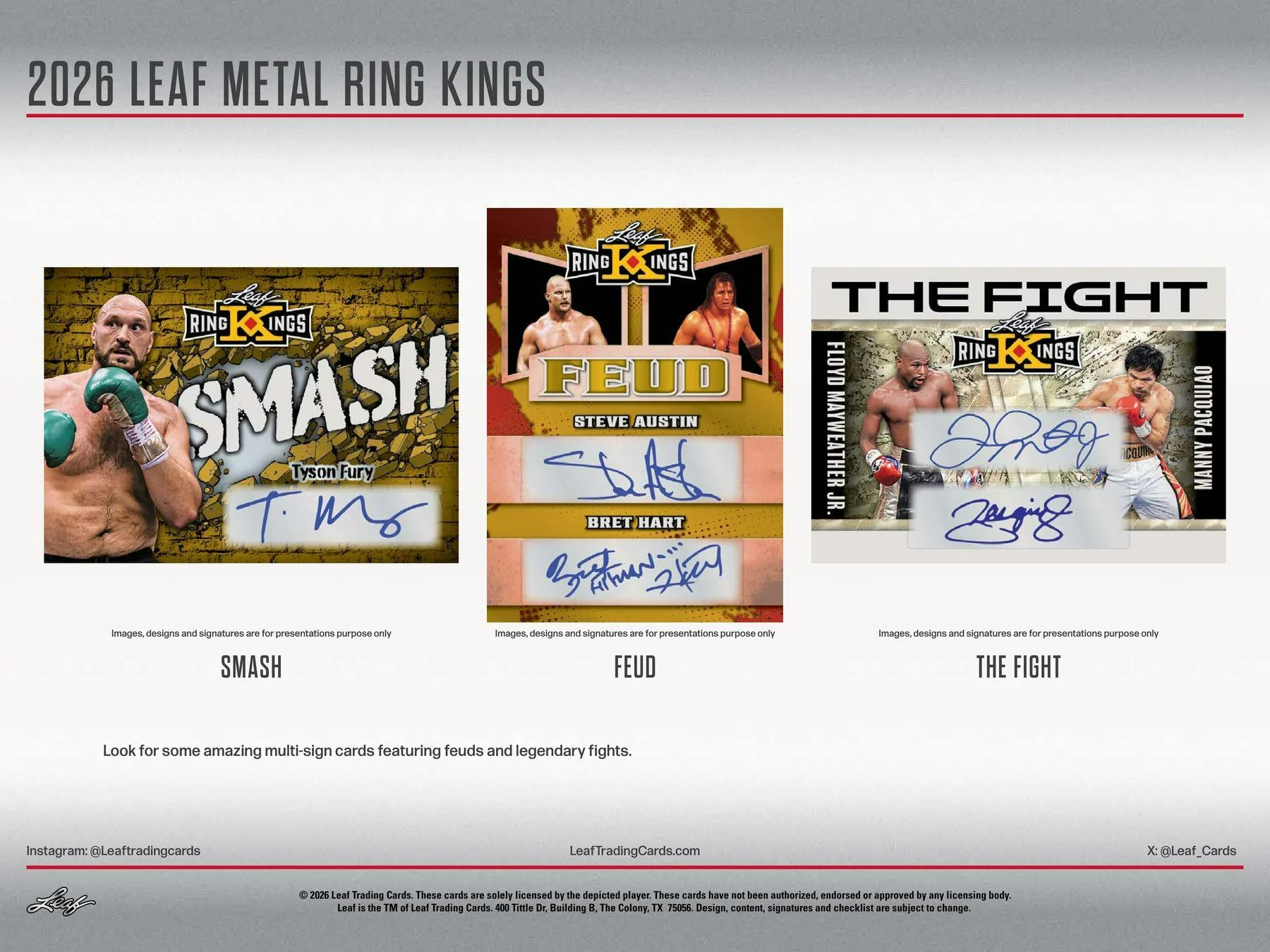 2026 Leaf Metal Ring Kings Boxing Hobby Box | Columbia Sports Cards - Image 6