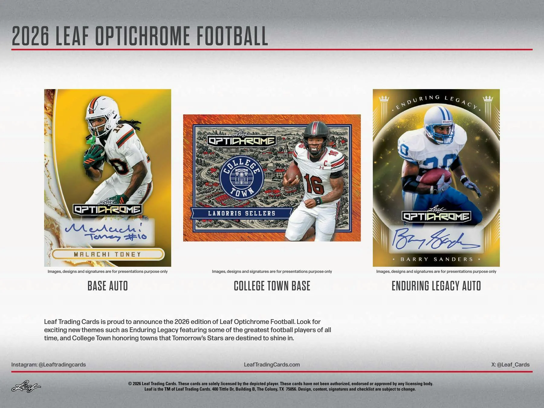 2026 Leaf Optichrome Football Hobby Jumbo Box | Columbia Sports Cards - Image 4
