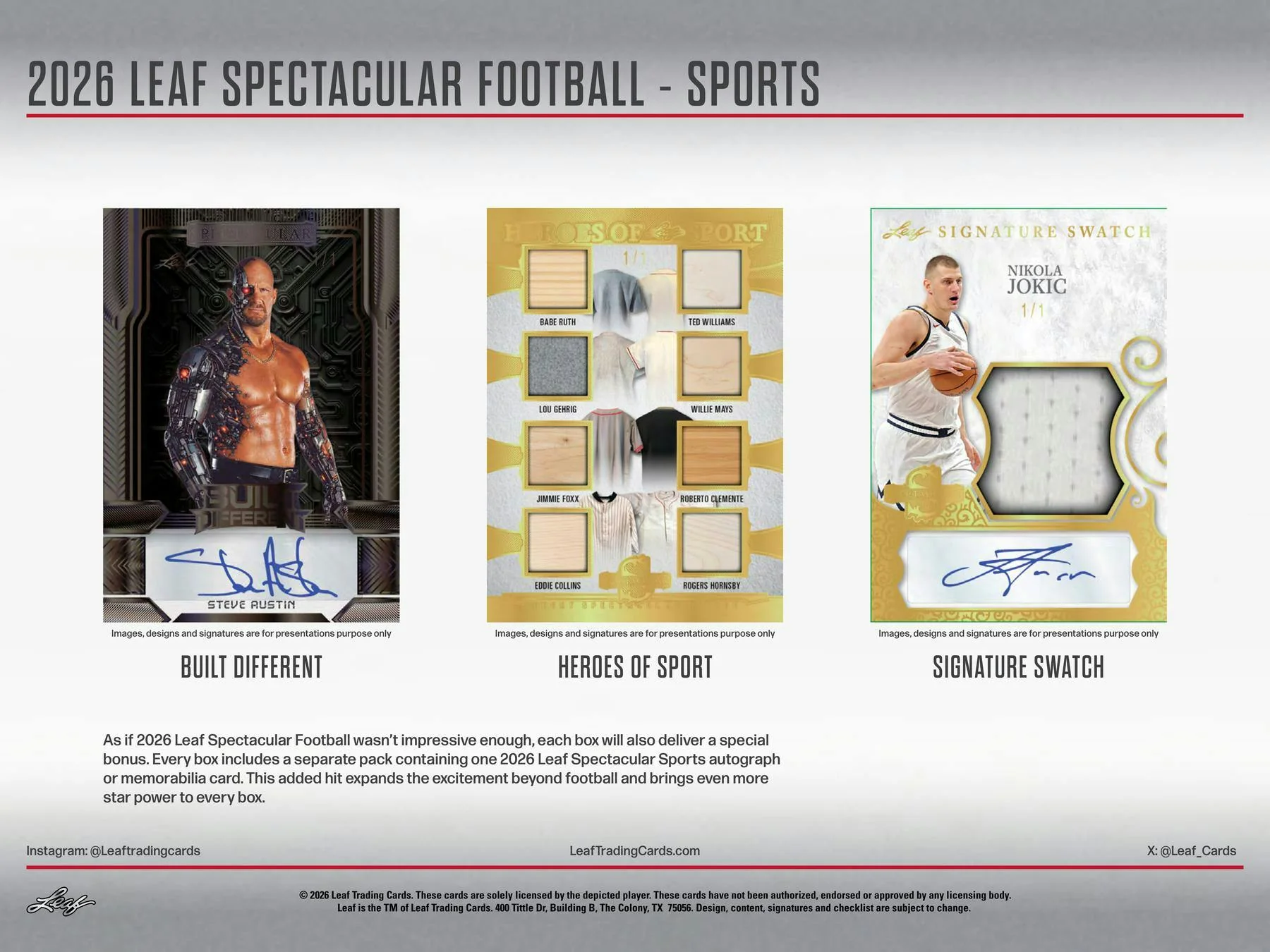 2026 Leaf Spectacular Football Hobby Box | Columbia Sports Cards - Image 10