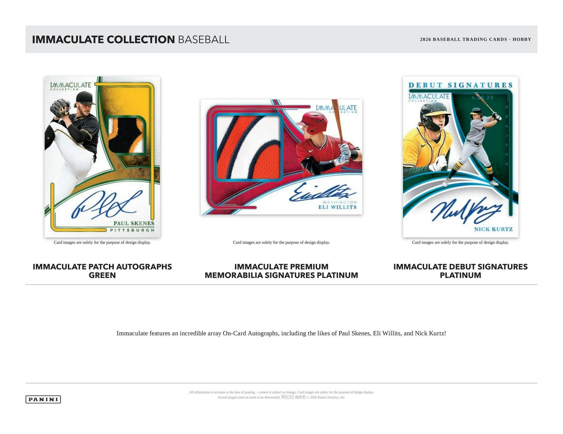 2026 Panini Immaculate Baseball Hobby Box | Columbia Sports Cards - Image 4