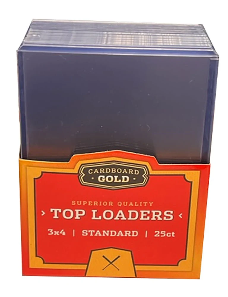 1000ct Case 35pt Cardboard Gold Trading Card Toploaders | Crystal Clear Holders - Image 3