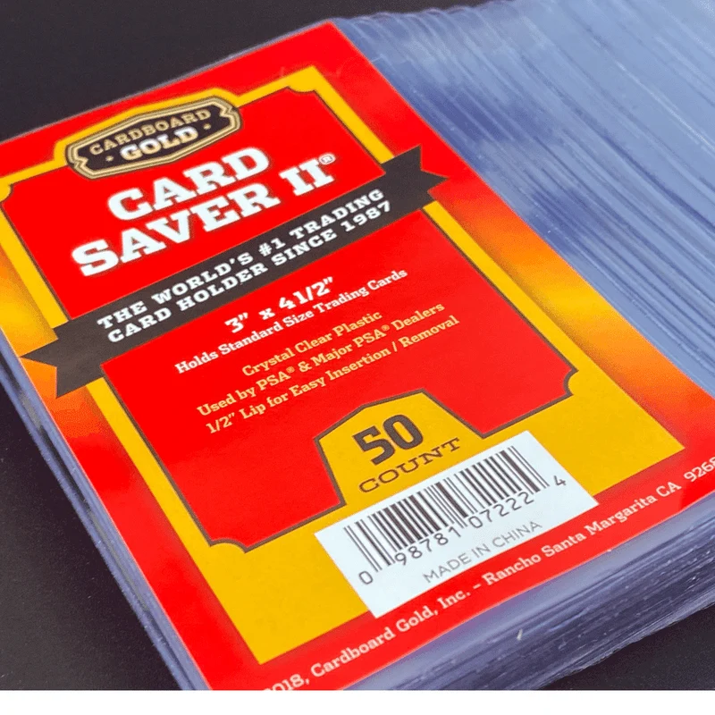 50ct Pack Cardboard Gold Card Saver 2 Semi-rigid Card Holders - Image 3