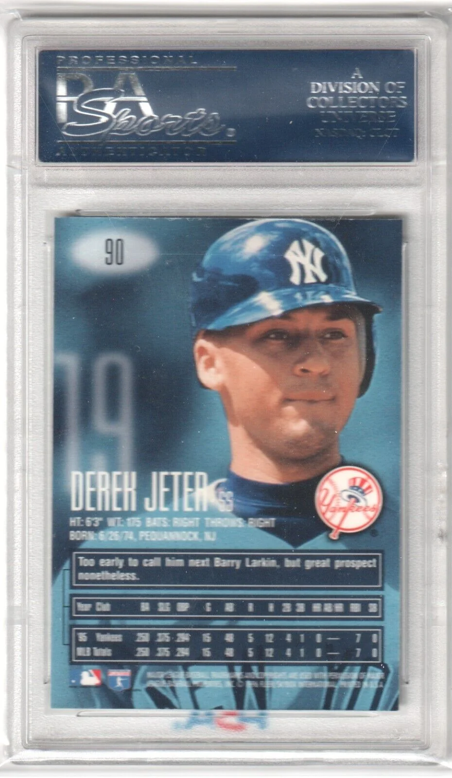 DEREK JETER 1996 Skybox E-Motion XL E-XL Phenom #90 PSA 10 GEM MINT - YANKEES - Image 2