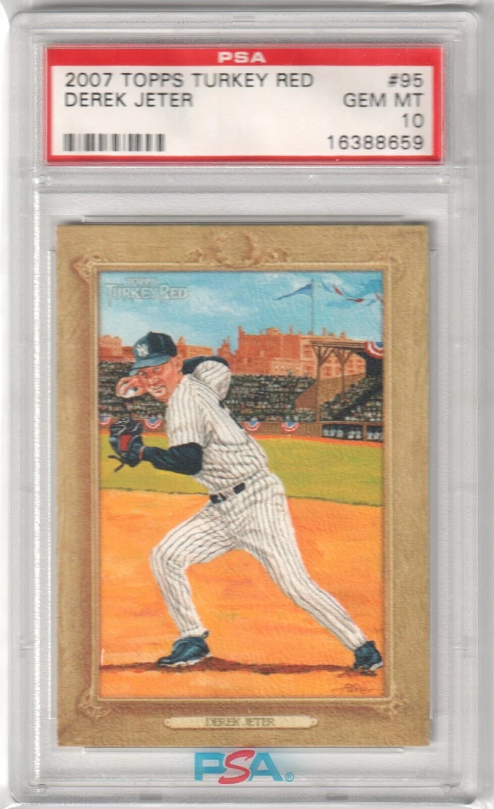 DEREK JETER 2007 Topps Turkey Red #95 PSA 10 GEM MINT - YANKEES