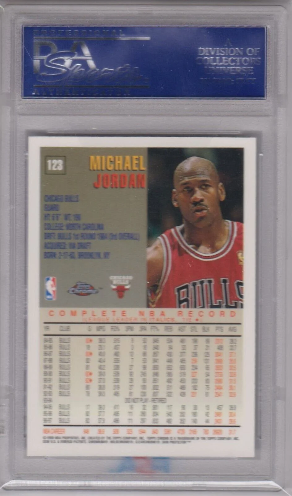 MICHAEL JORDAN 1997-98 Topps Chrome #123 PSA 10 - BULLS - Image 2