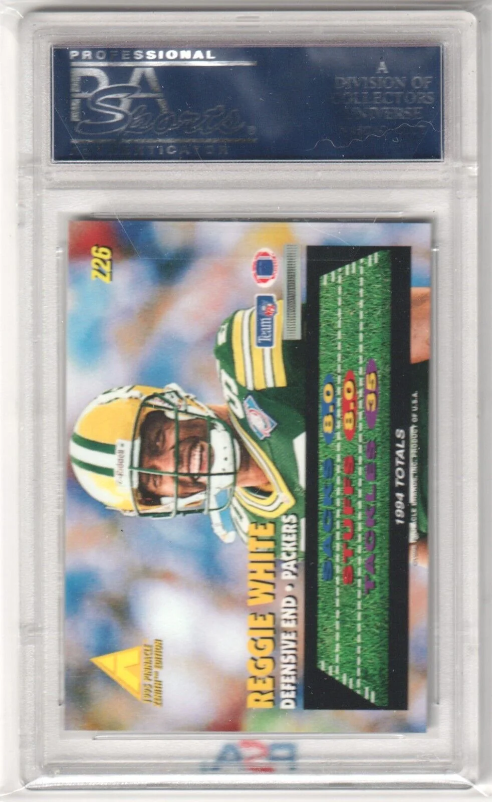 REGGIE WHITE 1995 Pinnacle Zenith #Z26 PSA 10 GEM MINT - PACKERS - Image 2