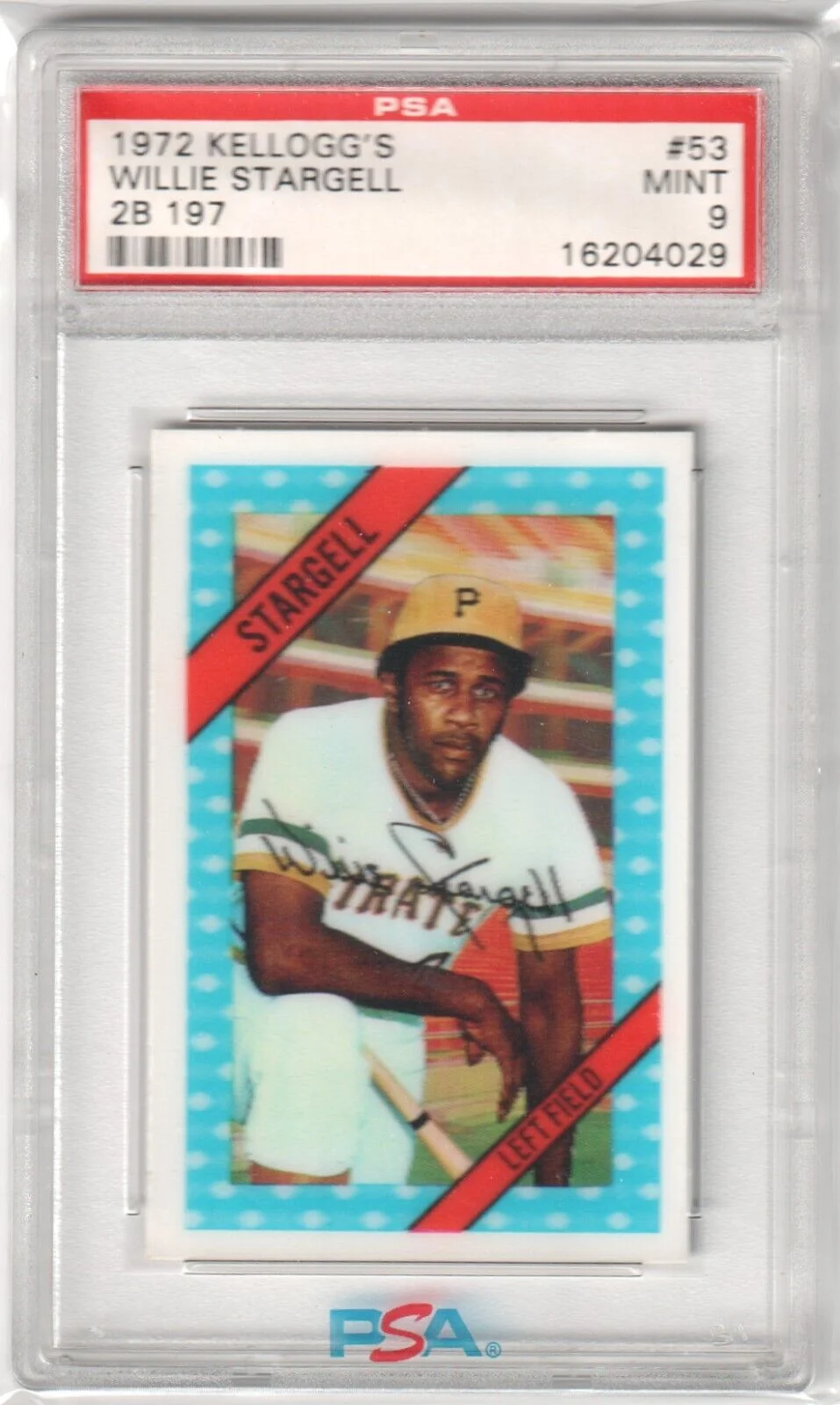 WILLIE STARGELL 1972 Kellogg's #53 PSA 9 MINT - PIRATES