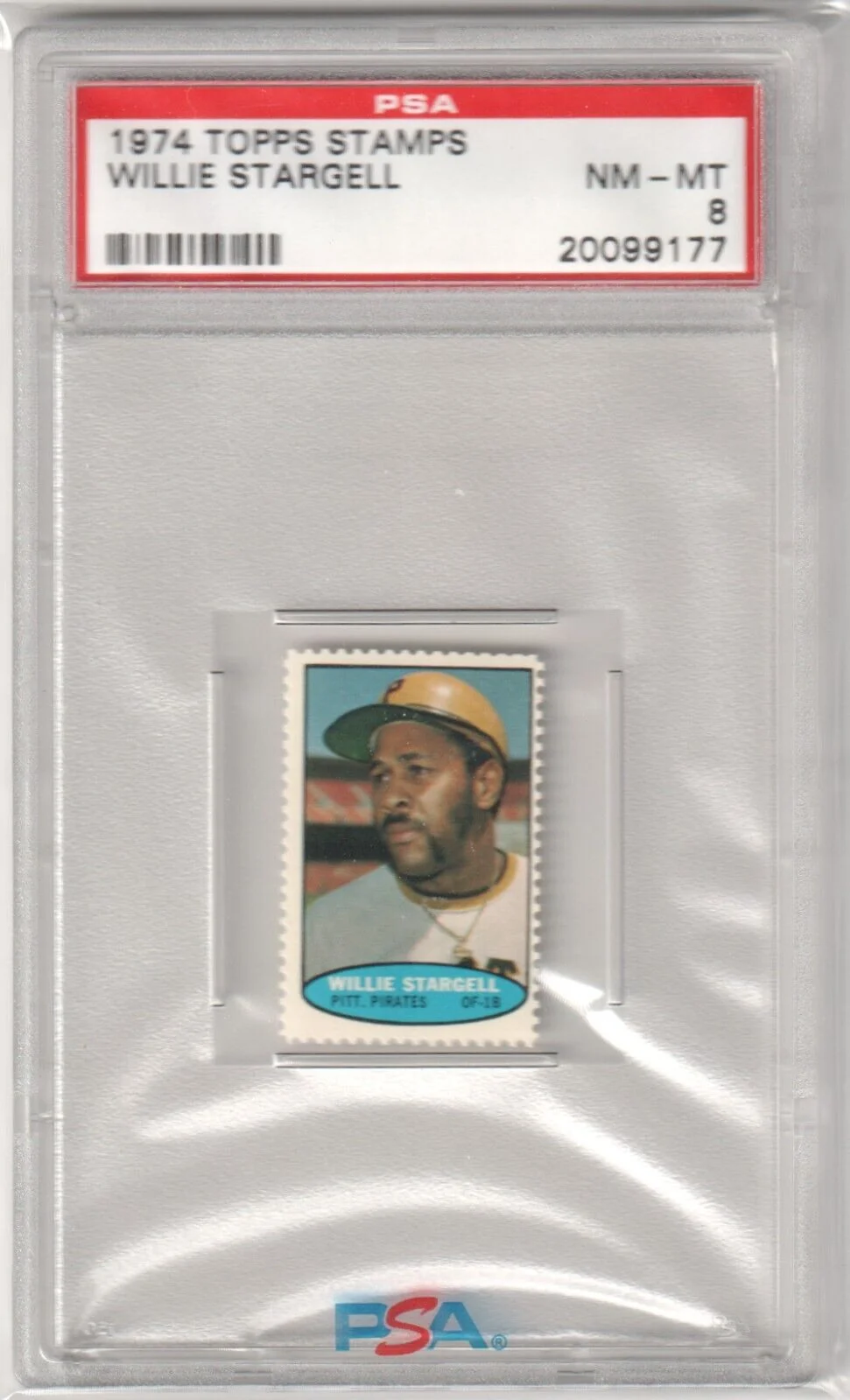 WILLIE STARGELL 1974 Topps Stamps PSA 8 NM-MT - PIRATES